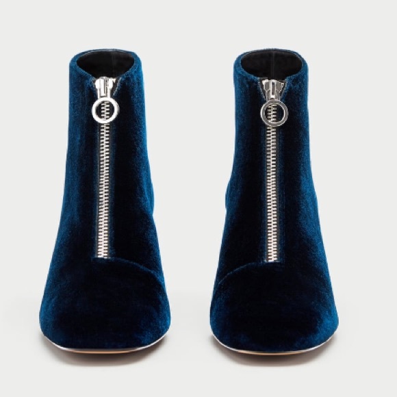 zara zip front boots